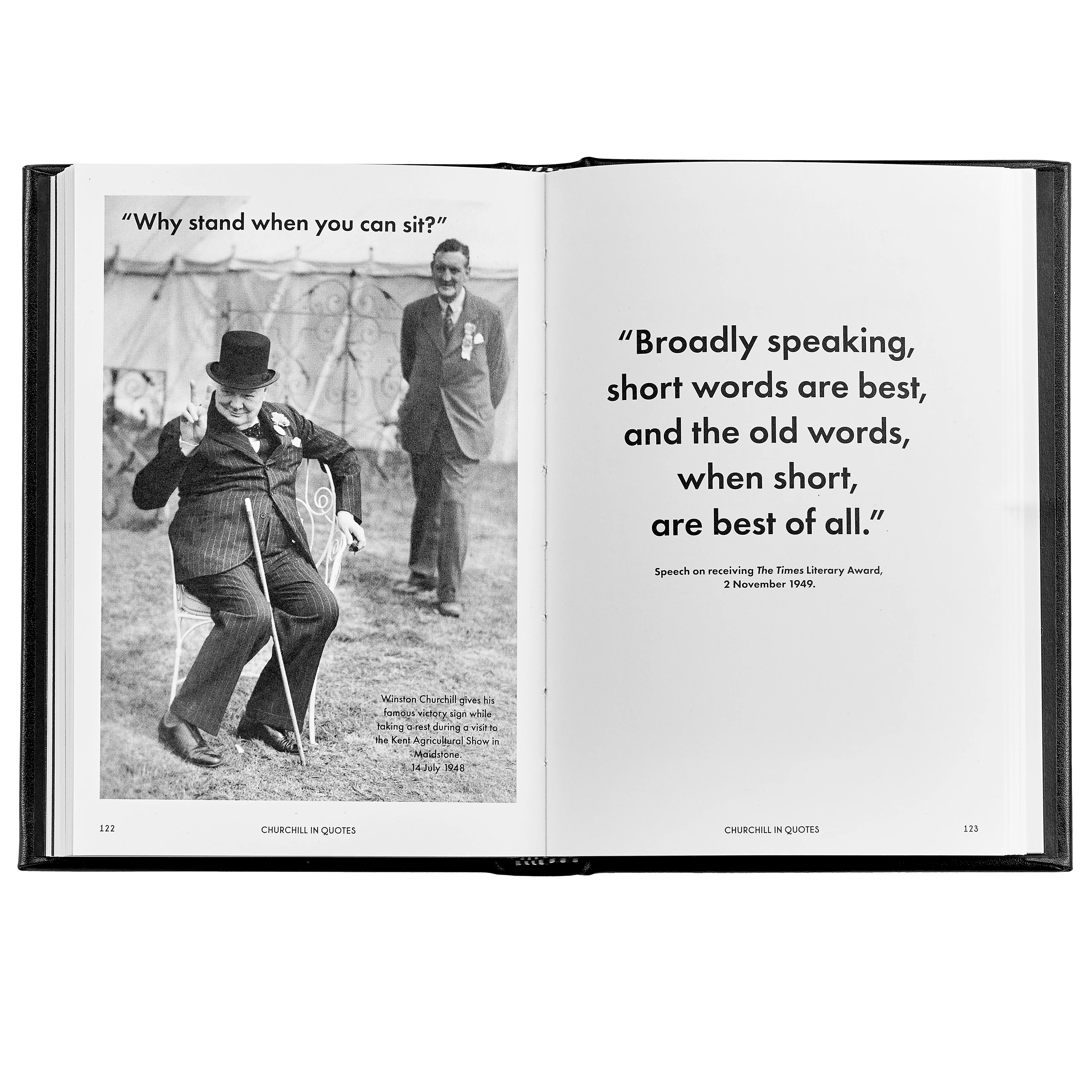 Churchill Wit & Wisdom / Hand Bound Leather Book - Image 3