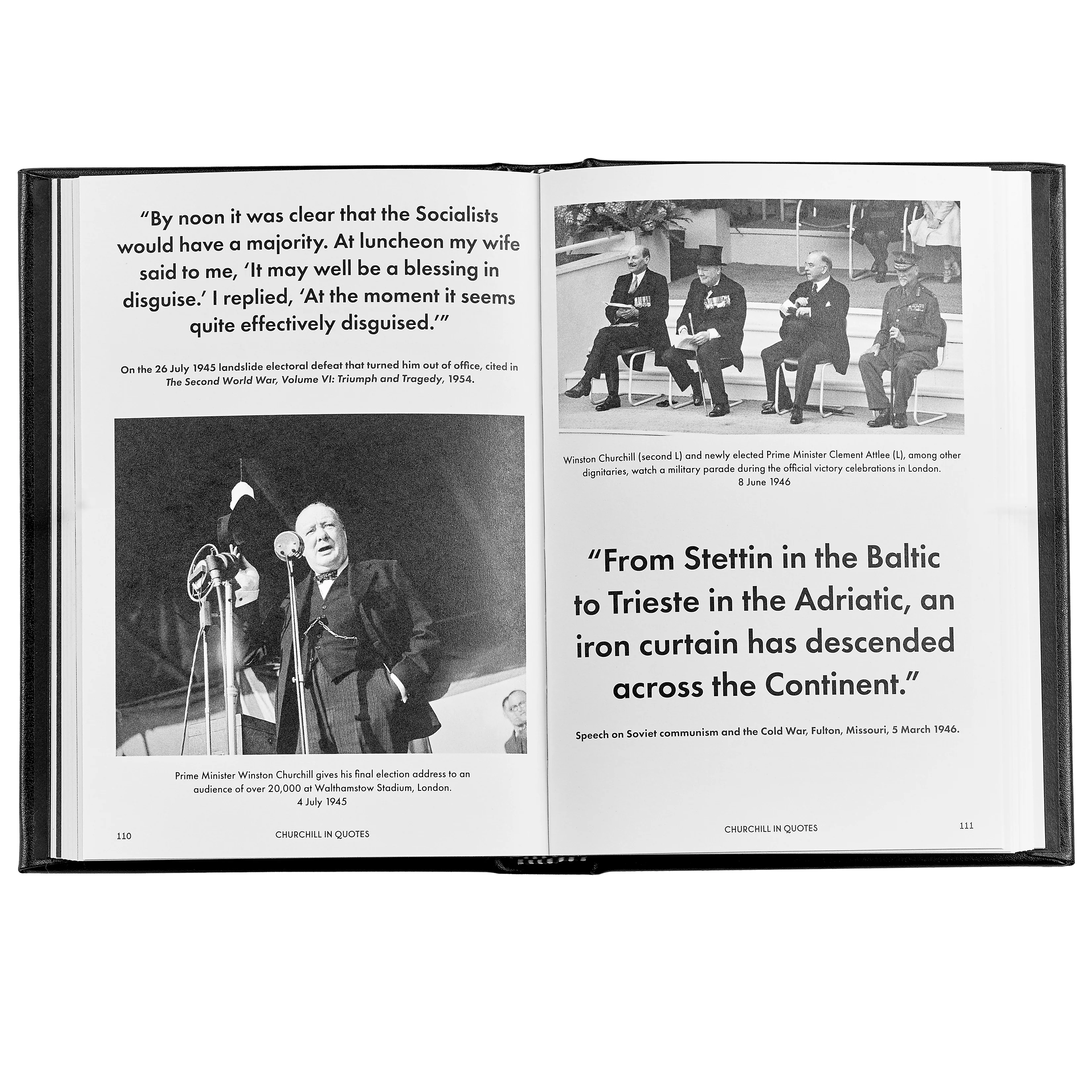 Churchill Wit & Wisdom / Hand Bound Leather Book - Image 5