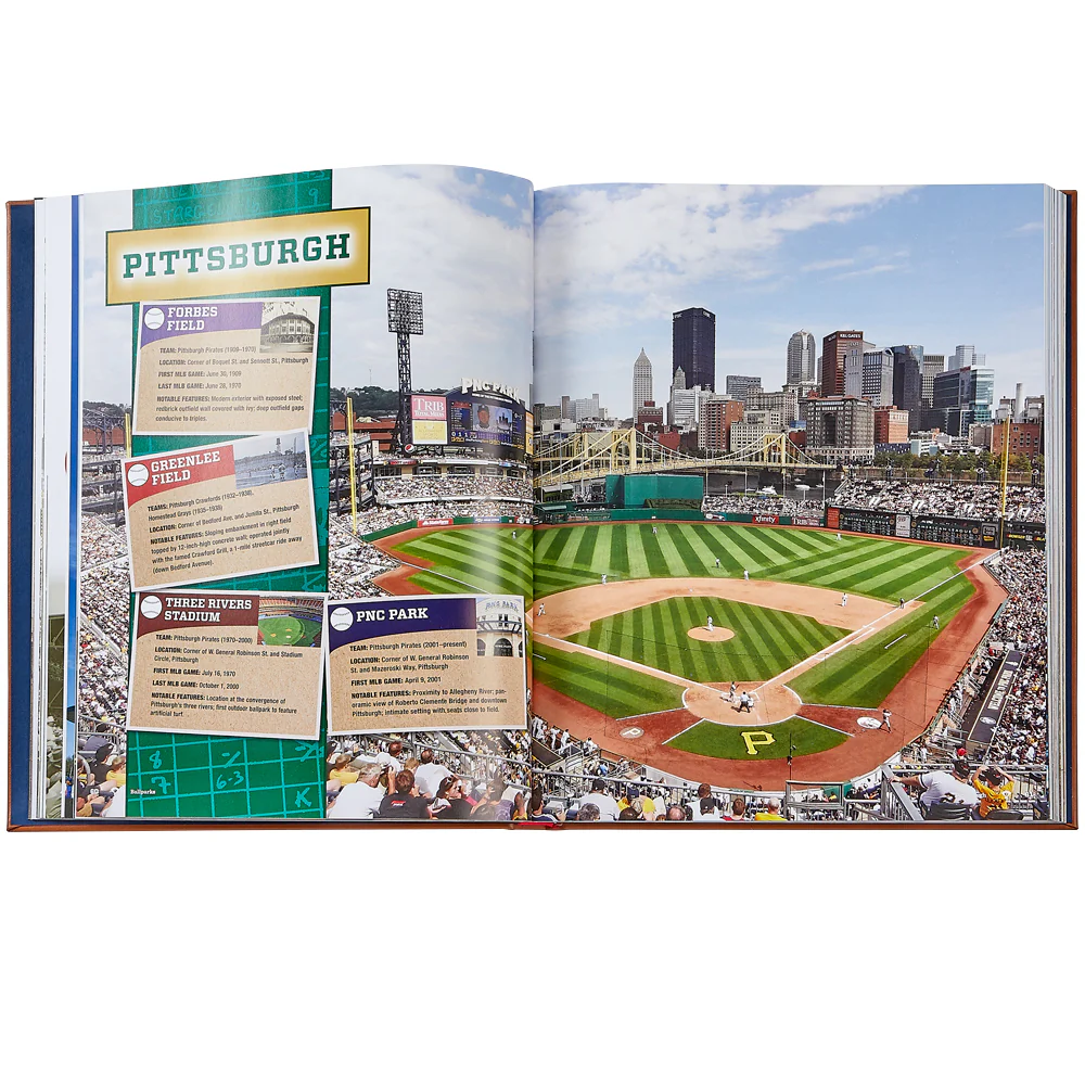 Ball Parks Past & Present / Hand Bound Leather Book - Image 3