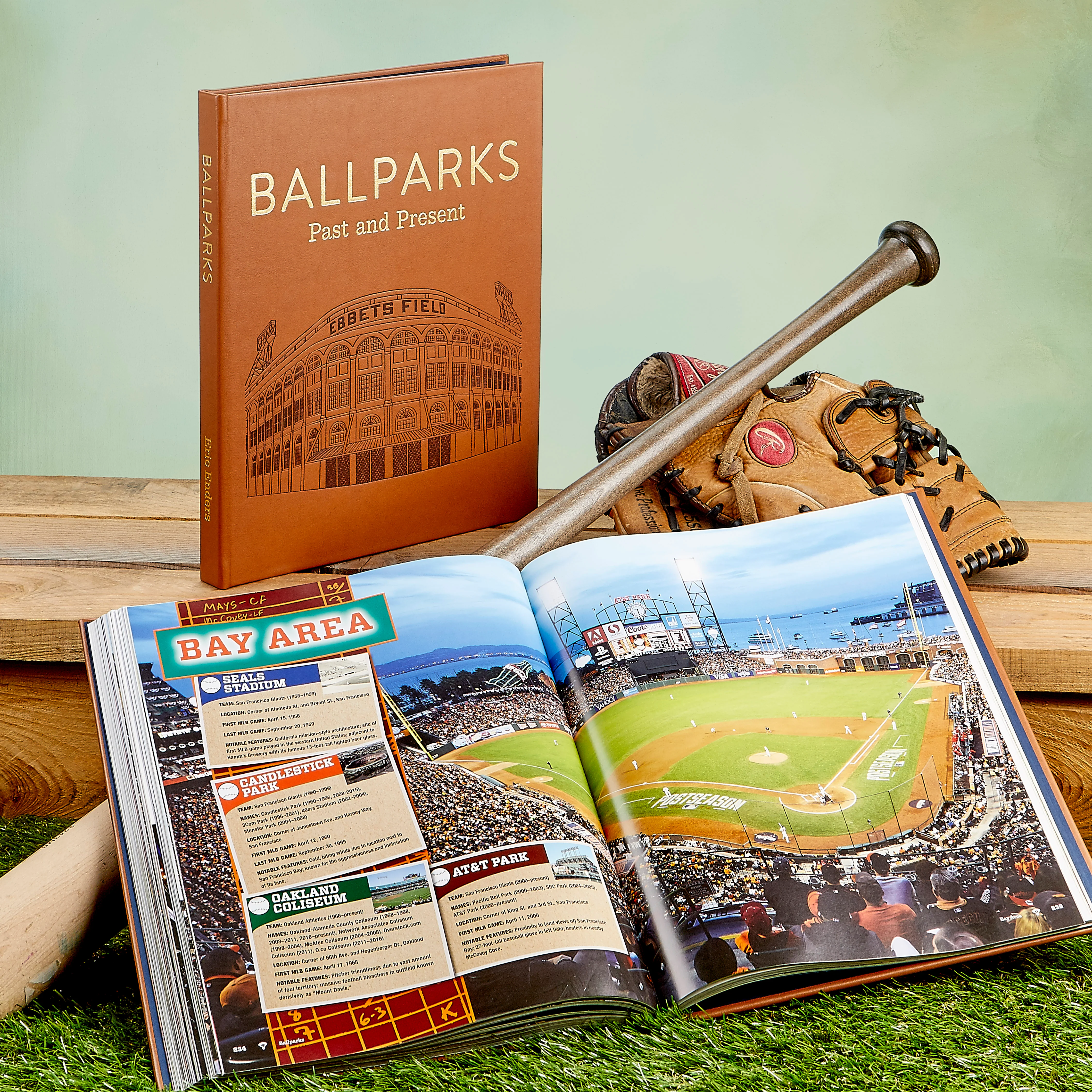 Ball Parks Past & Present / Hand Bound Leather Book - Image 5