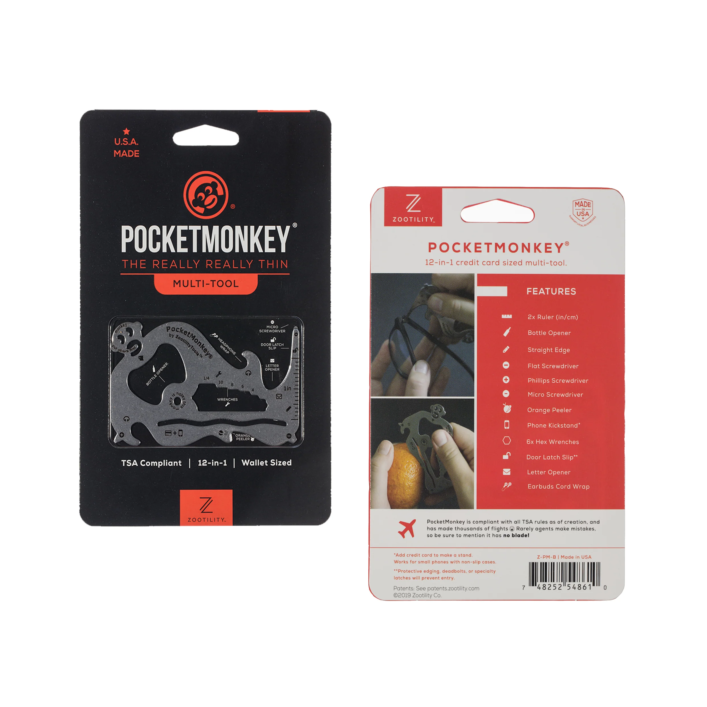 PocketMonkey® Deluxe Wallet Sized Multi Tool