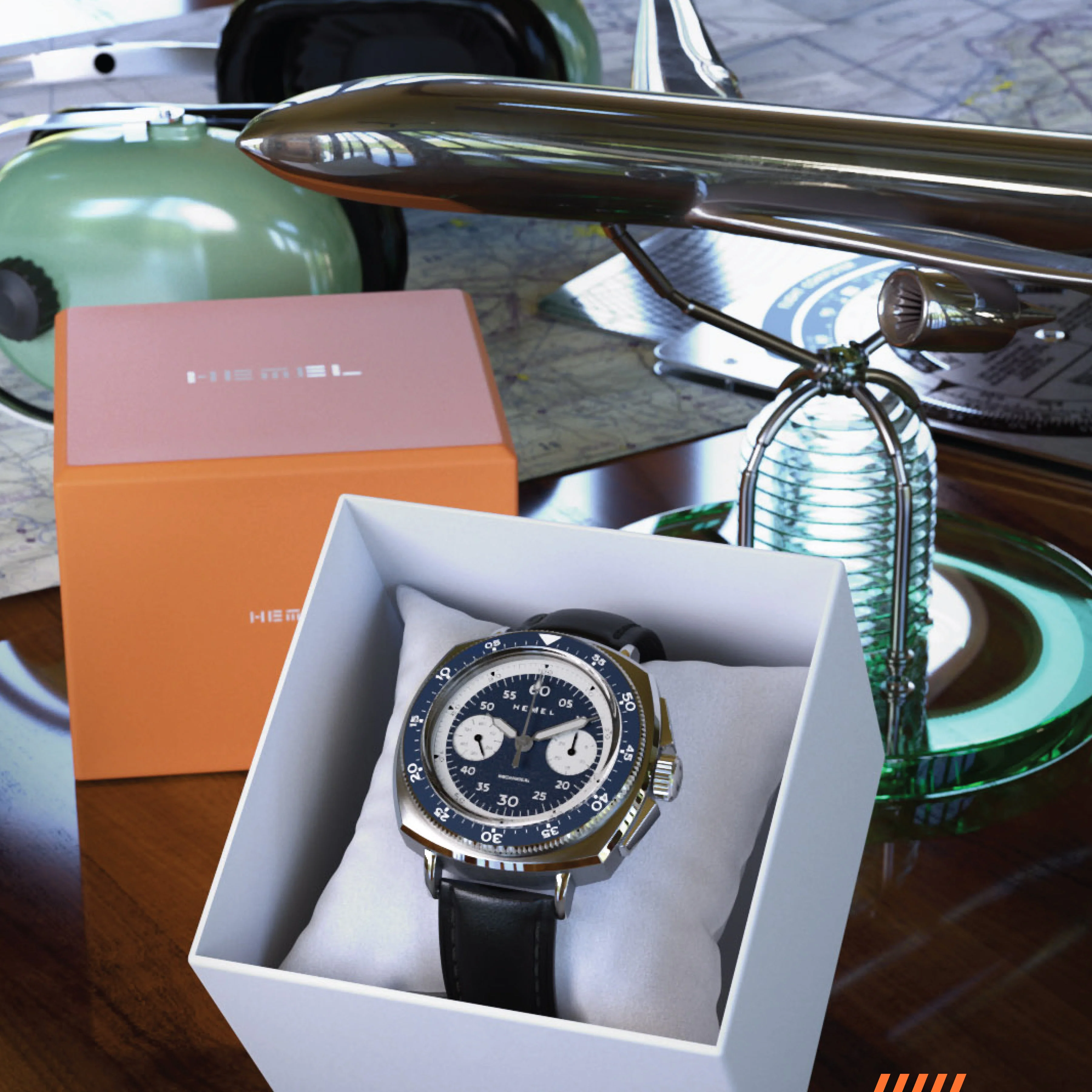 Sky Racer / Hand Winding Mechanical / Navy Blue Livery - Image 10