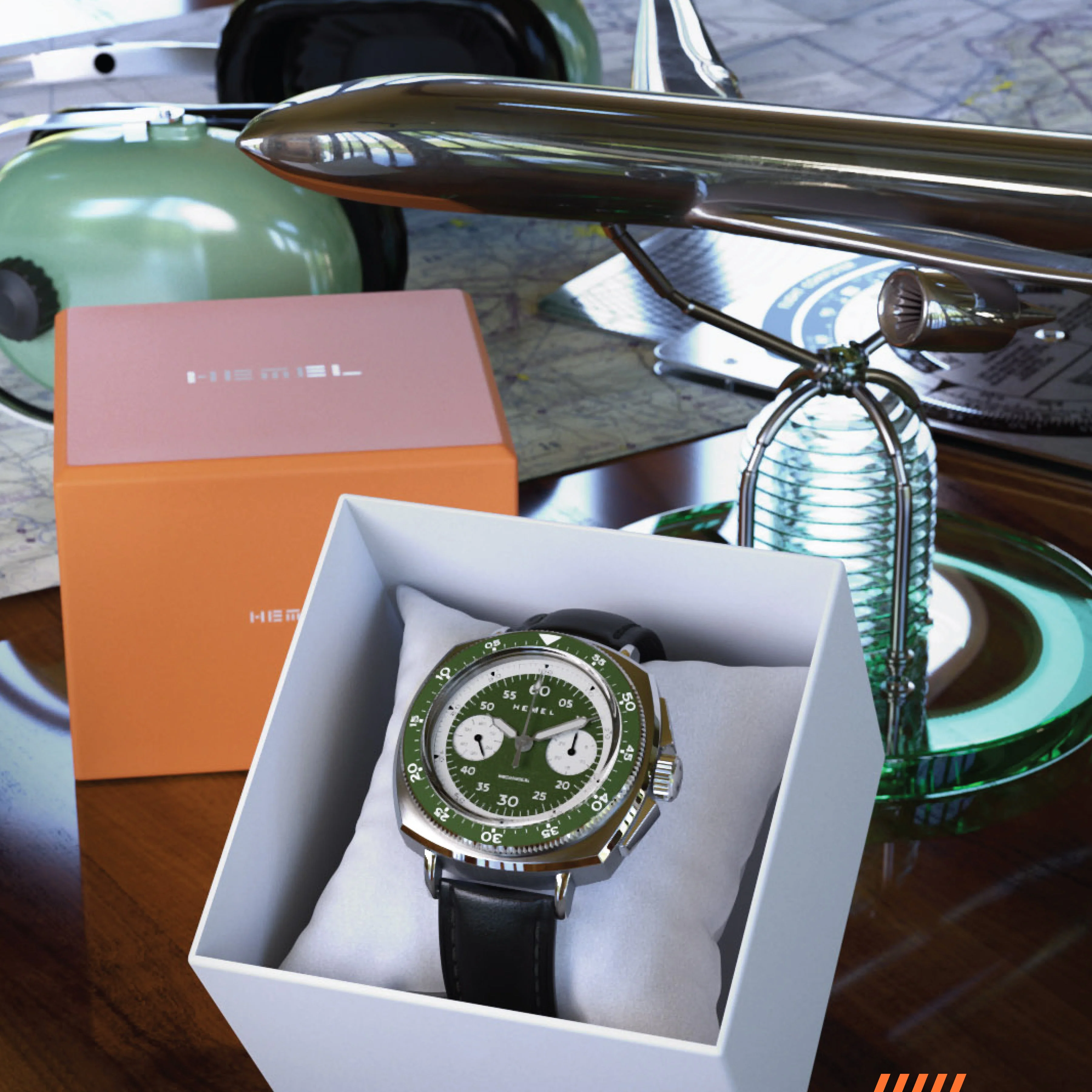 Sky Racer / Hand Winding Mechanical / Raceway Green - Image 10