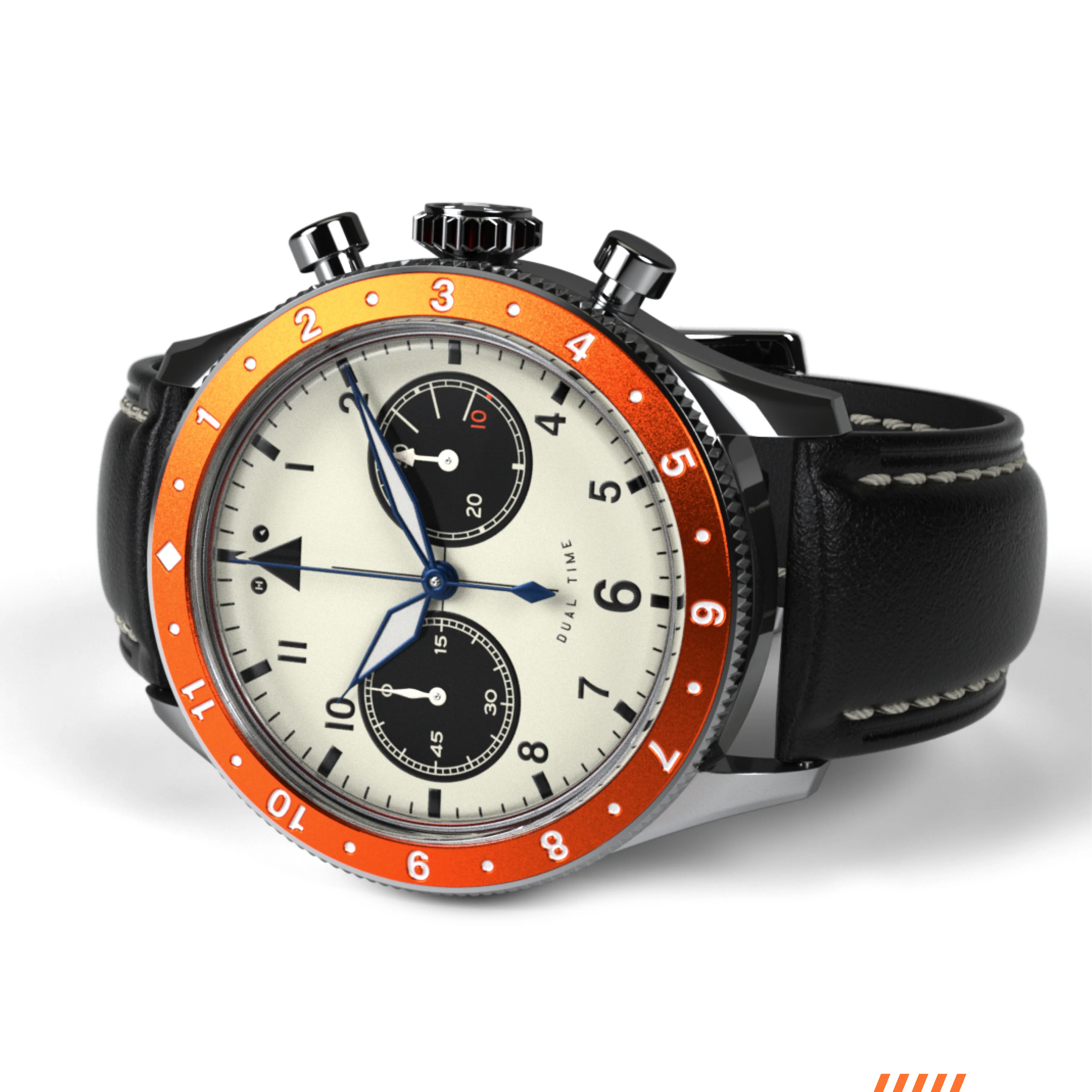 The Hawkeye Chronograph / Long Island Watch Special Collaboration (Orange Bezel) - Image 3