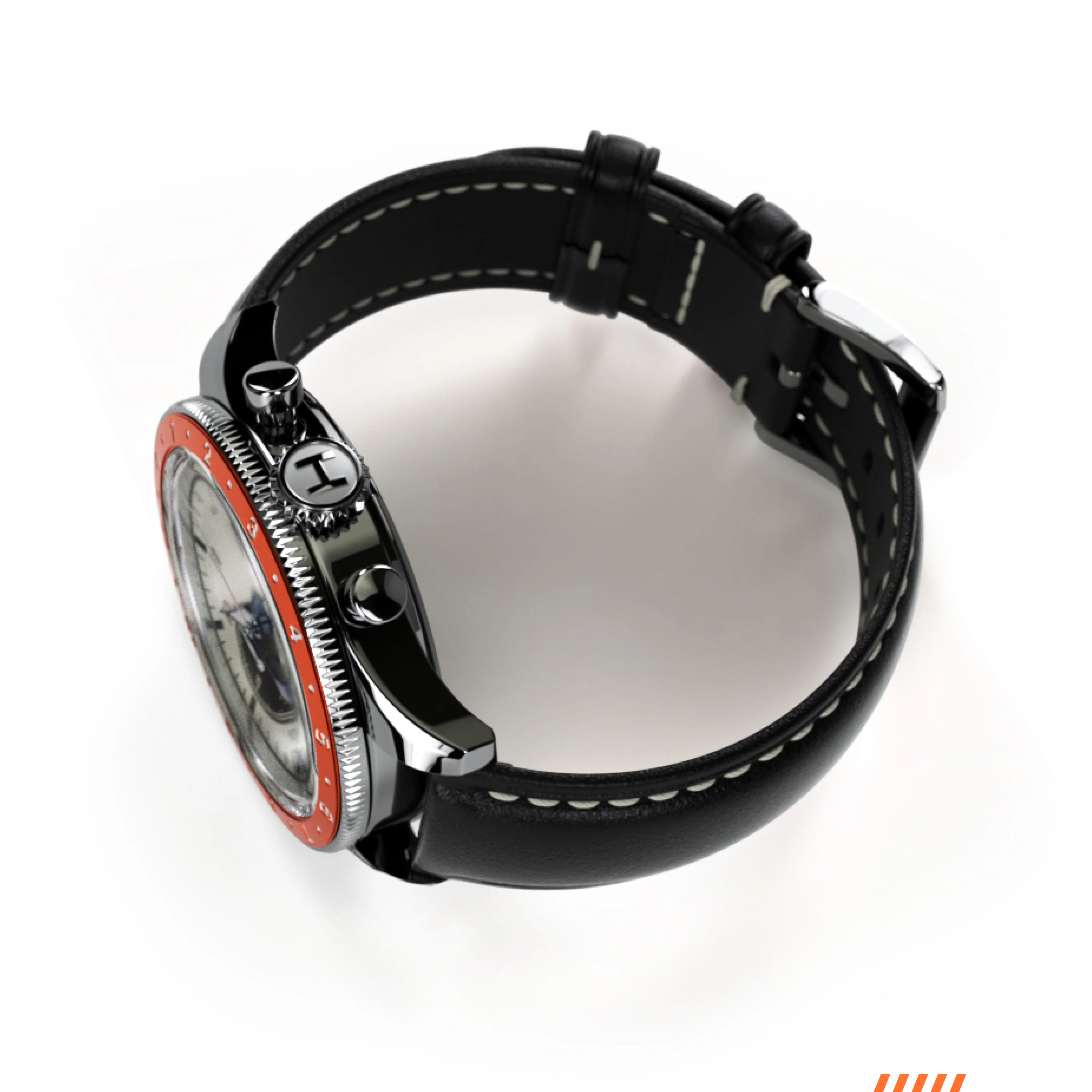The Hawkeye Chronograph / Long Island Watch Special Collaboration (Orange Bezel) - Image 5