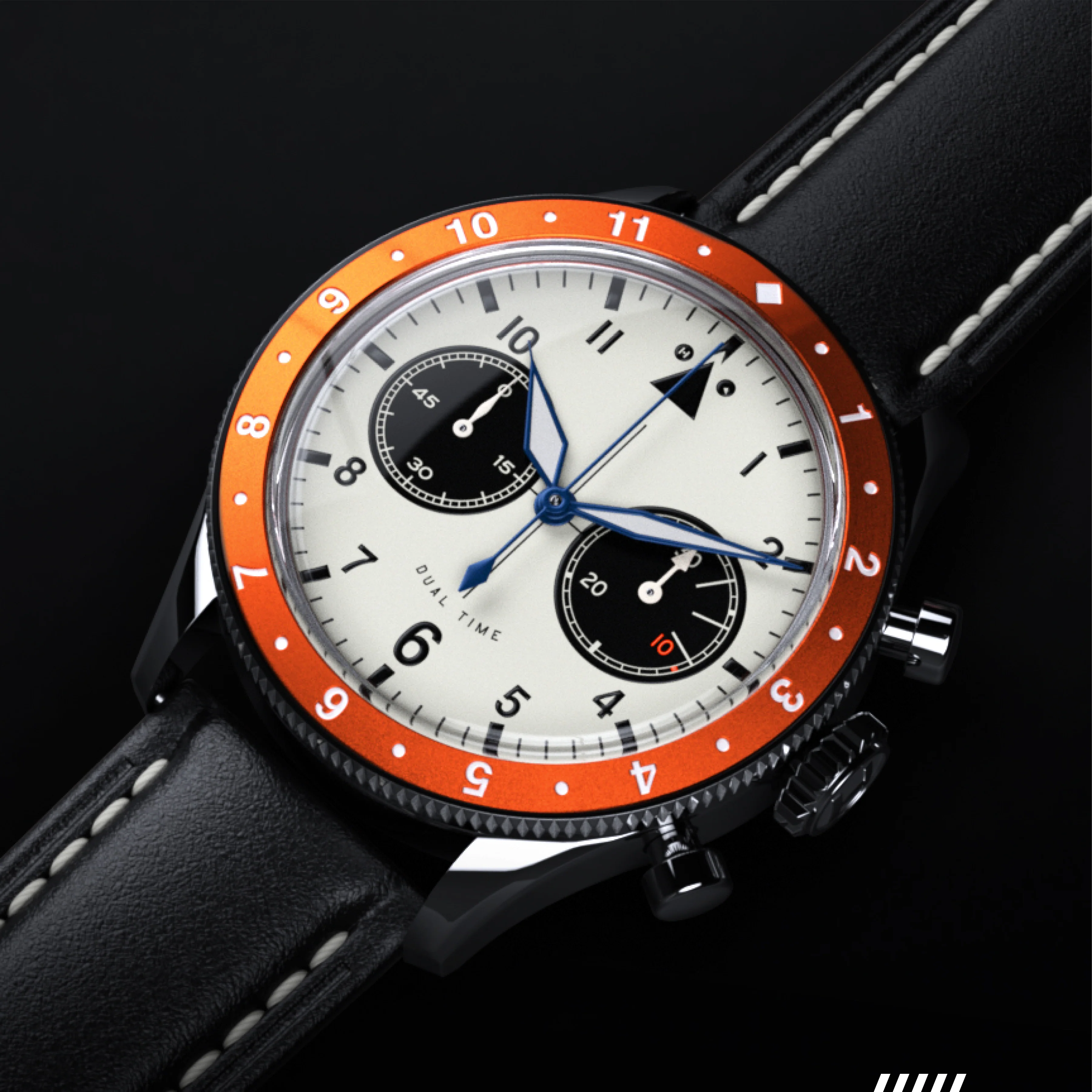 The Hawkeye Chronograph / Long Island Watch Special Collaboration (Orange Bezel) - Image 6